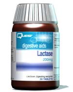 Lactase for lactose breakdown