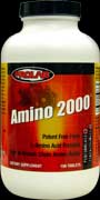 <strong>Protein tablets in a big tub. Whey Protein Amino 2000 from Prolab.</strong>